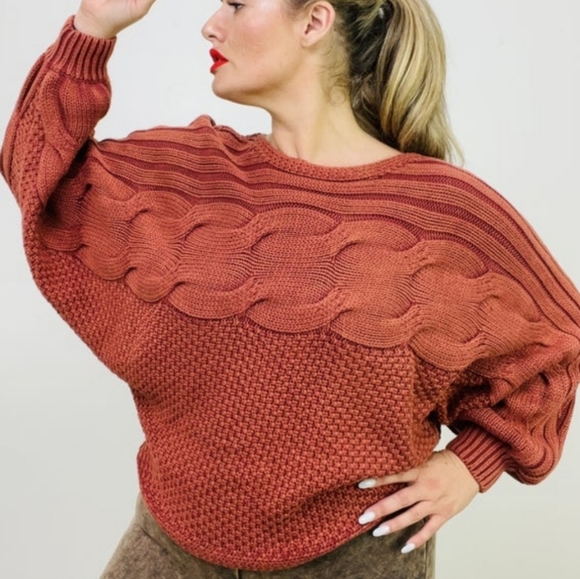 NWT Oli & Hali cozy dolman sweater sz L clay - Picture 2 of 6